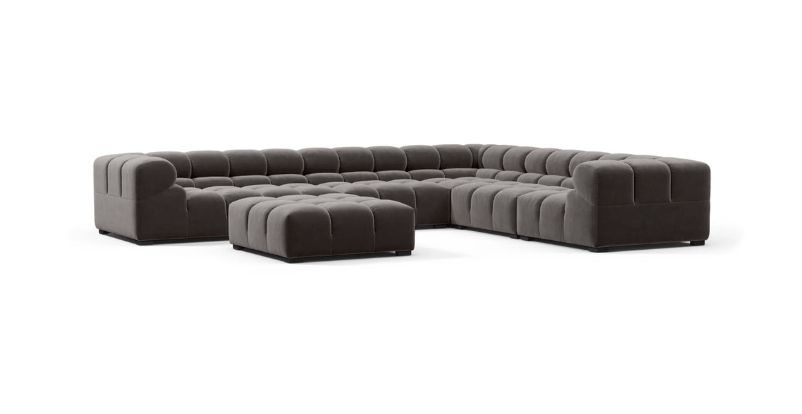 Tufted Sectional Sofa - Large Right Corner