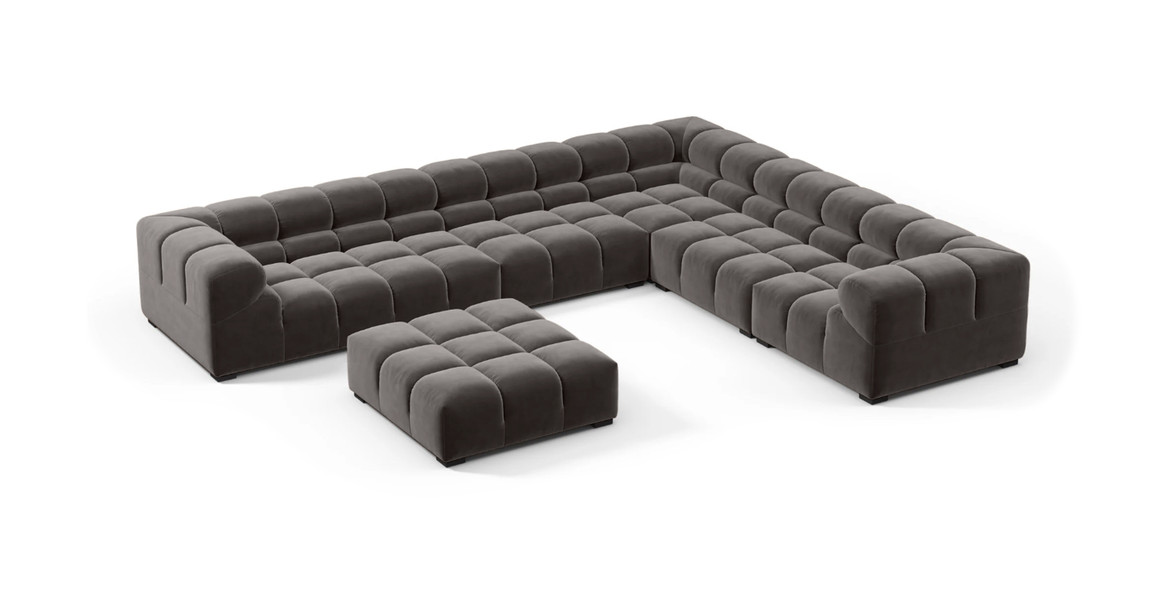 Tufted Sectional Sofa - Large Right Corner