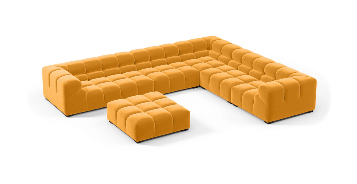 Tufted Sectional Sofa - Large Right Corner