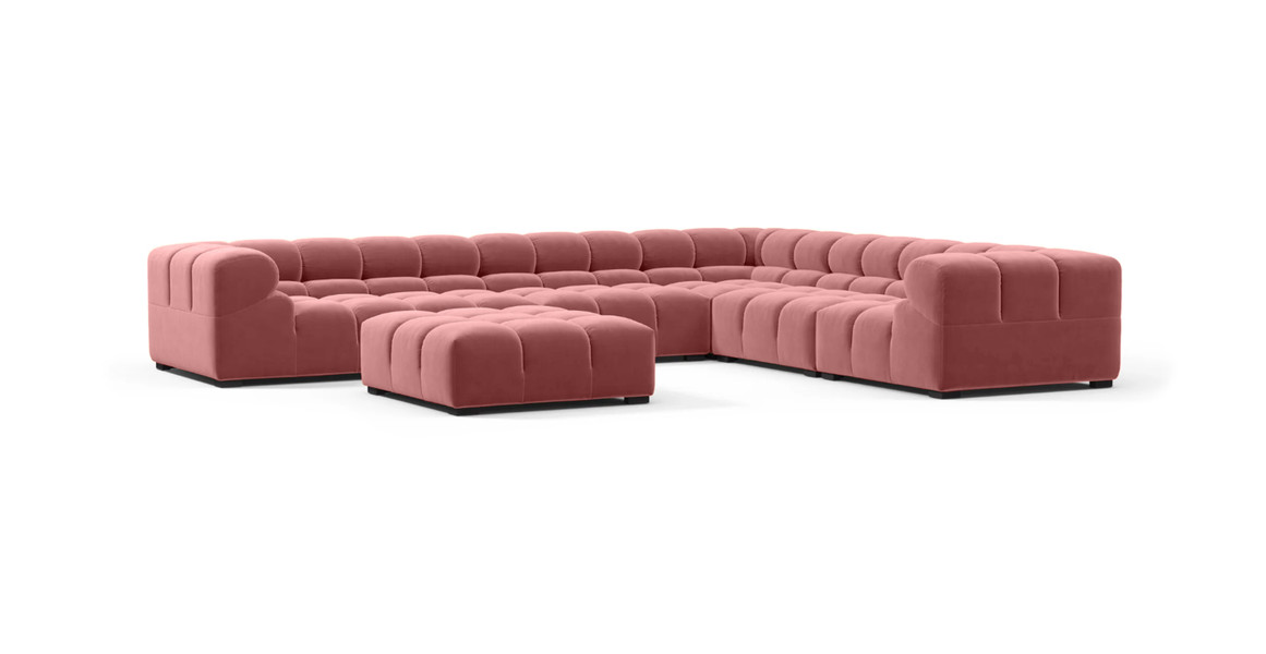 Tufted Sectional Sofa - Large Right Corner