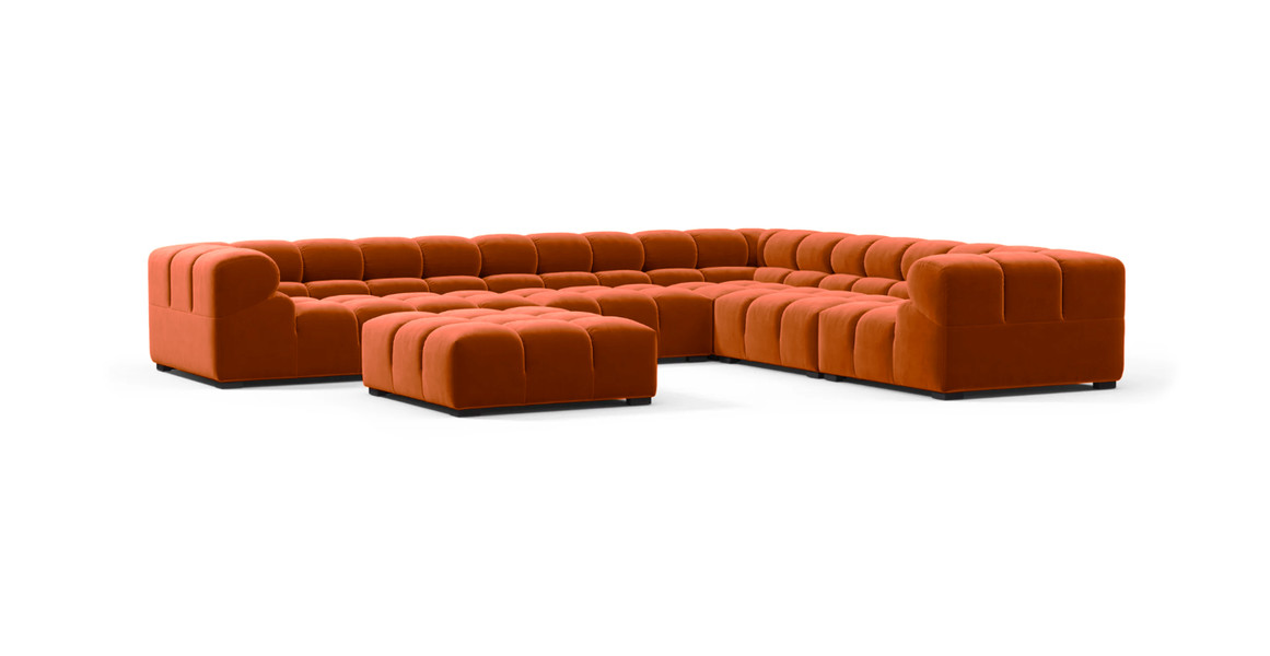 Tufted Sectional Sofa - Large Right Corner