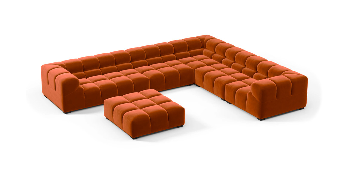 Tufted Sectional Sofa - Large Right Corner