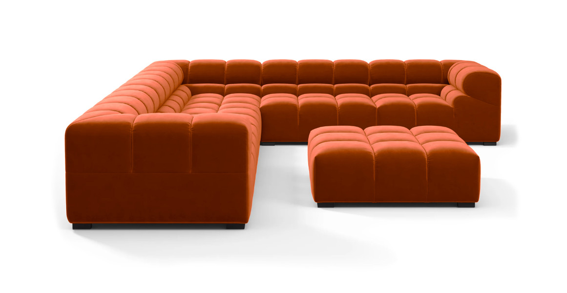 Tufted Sectional Sofa - Large Right Corner