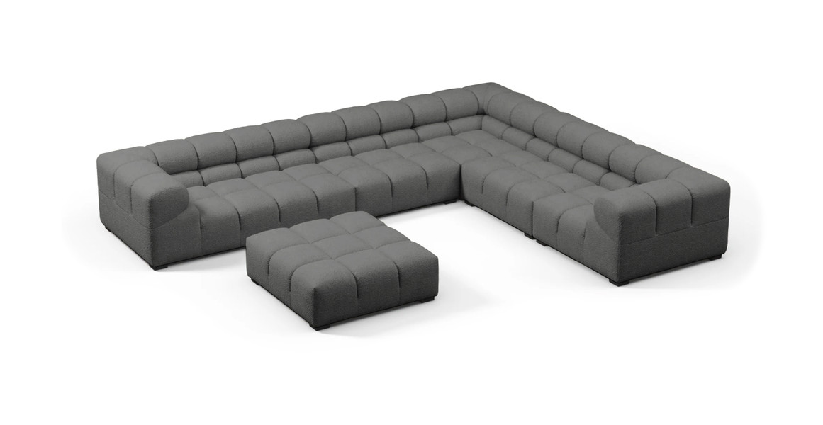 Tufted Sectional Sofa - Large Right Corner