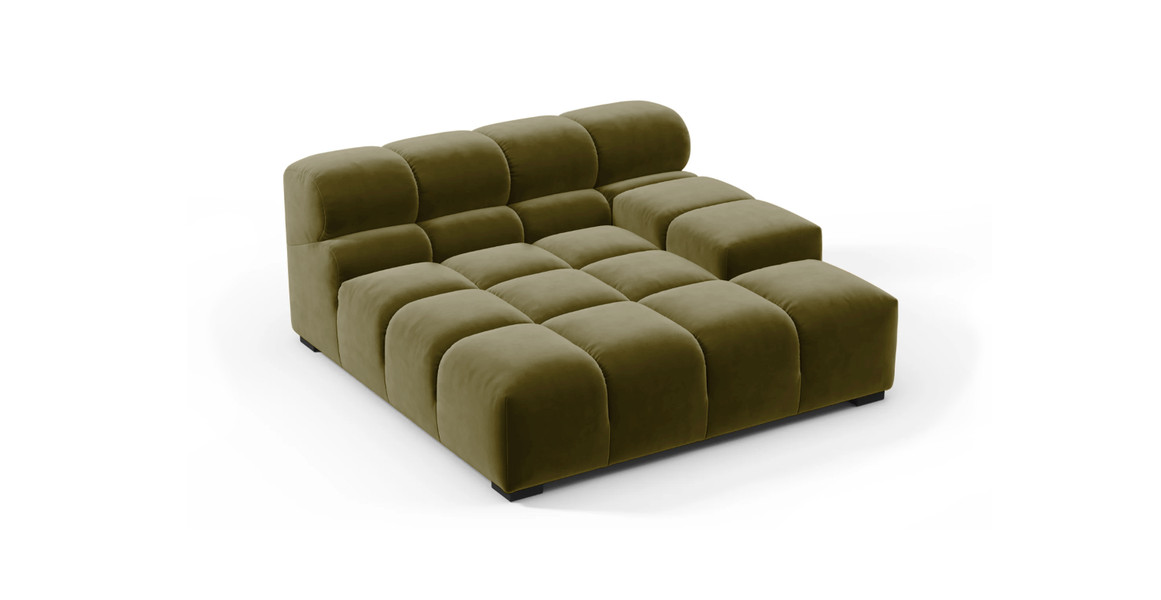 Tufted Sectional Sofa - Deep Large Right Arm