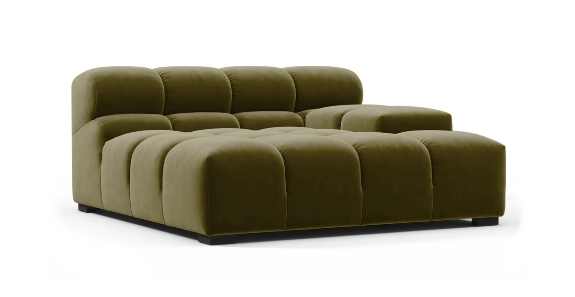 Tufted Sectional Sofa - Deep Large Right Arm