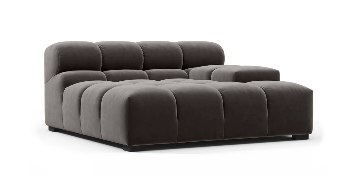 Tufted Sectional Sofa - Deep Large Right Arm