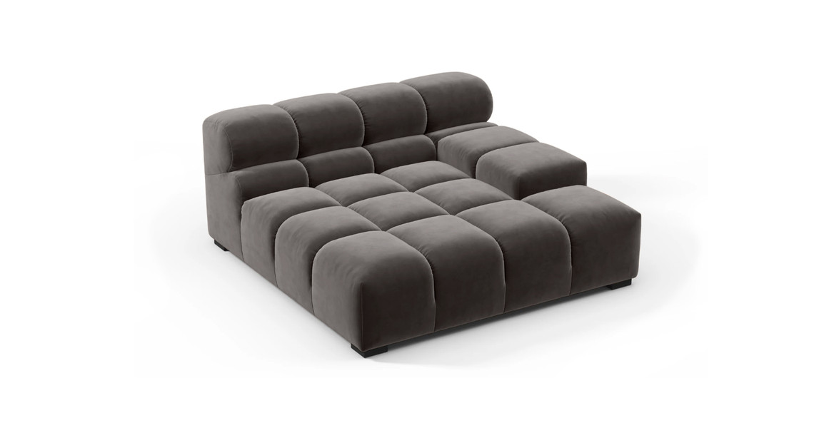 Tufted Sectional Sofa - Deep Large Right Arm