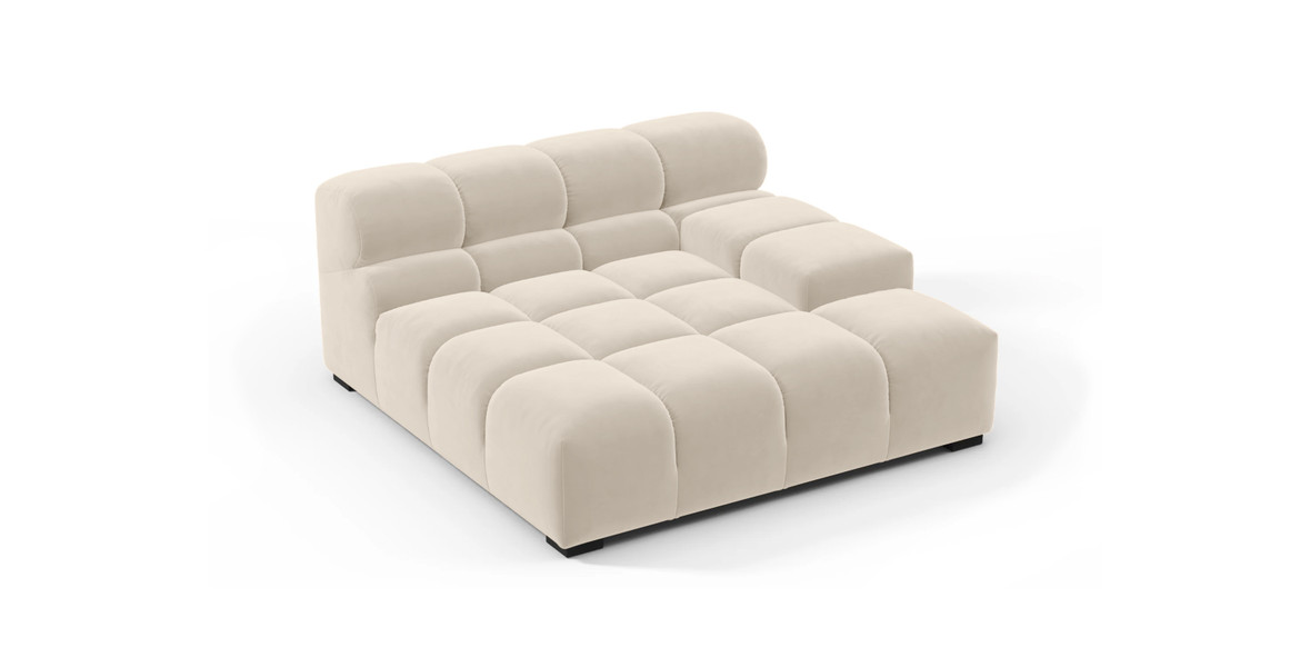Tufted Sectional Sofa - Deep Large Right Arm