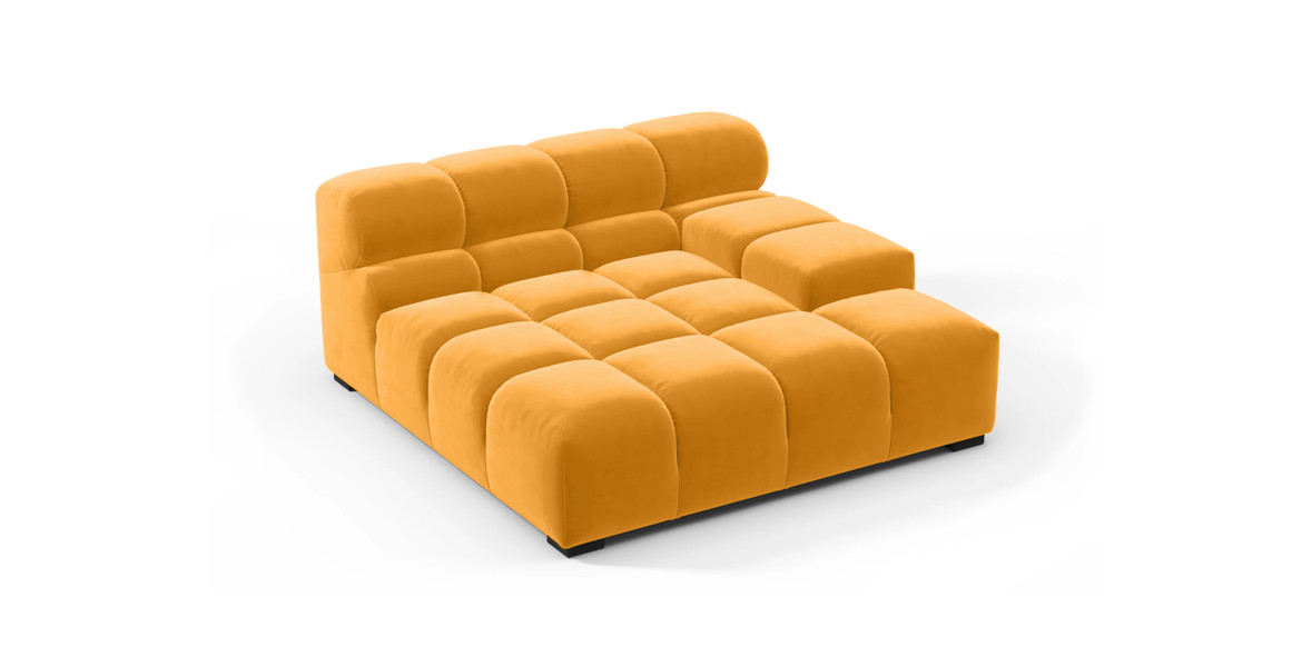 Tufted Sectional Sofa - Deep Large Right Arm