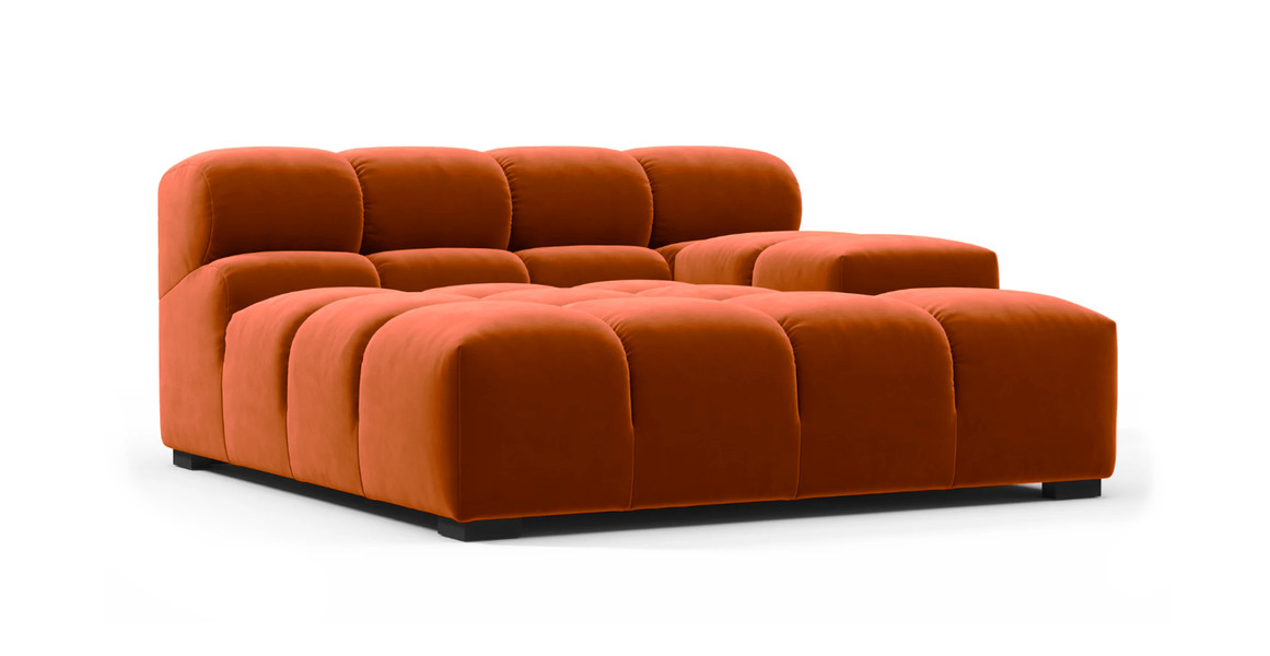 Tufted Sectional Sofa - Deep Large Right Arm