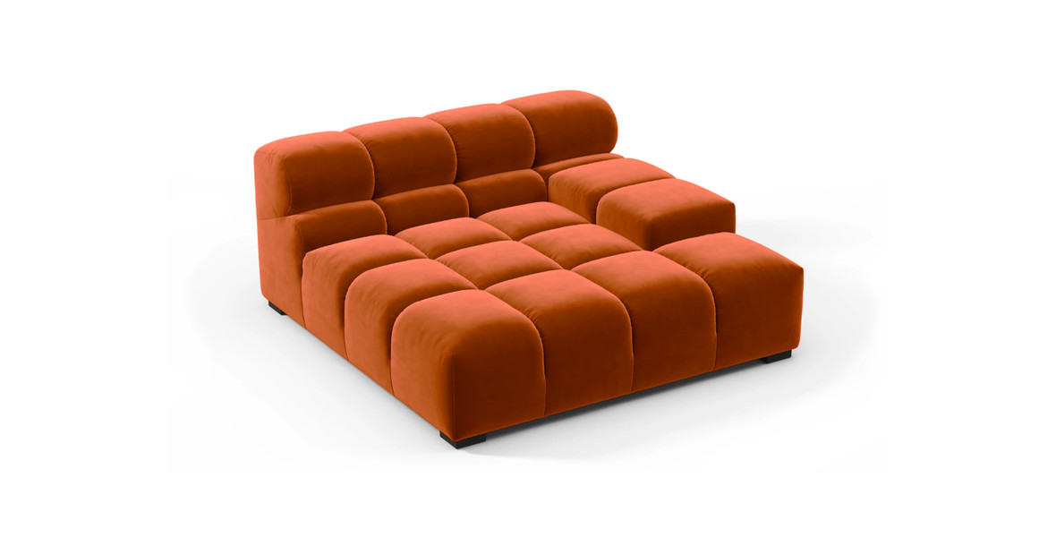 Tufted Sectional Sofa - Deep Large Right Arm