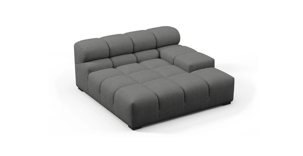 Tufted Sectional Sofa - Deep Large Right Arm
