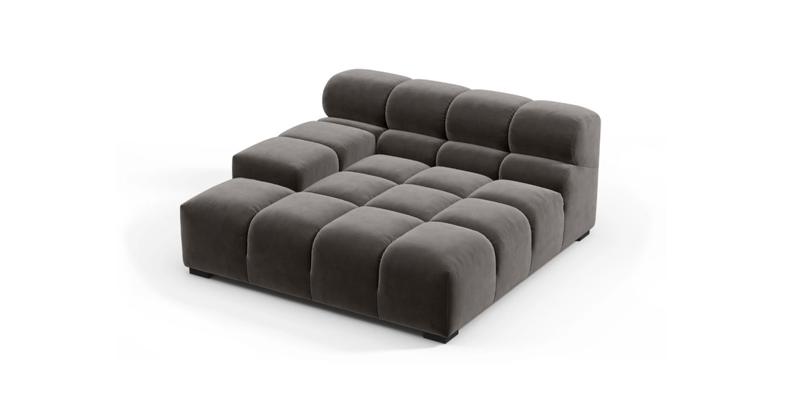 Tufted Sectional Sofa - Deep Large Left Arm
