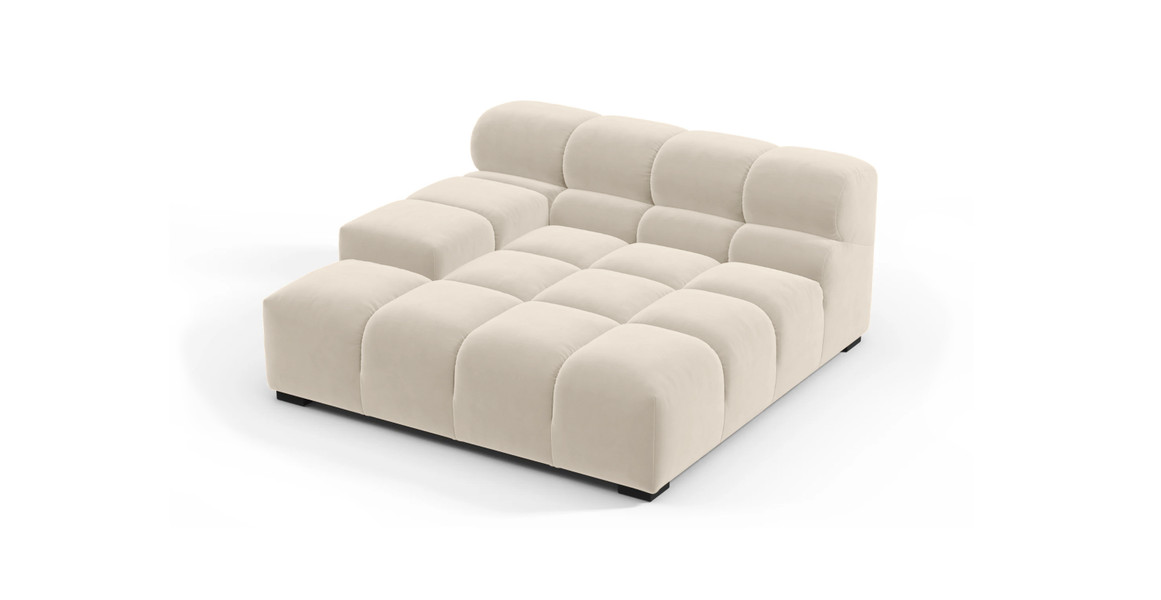Tufted Sectional Sofa - Deep Large Left Arm