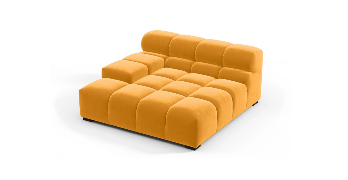 Tufted Sectional Sofa - Deep Large Left Arm
