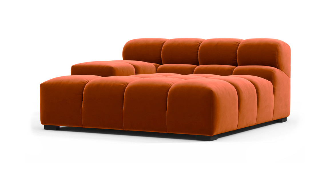 Tufted Sectional Sofa - Deep Large Left Arm