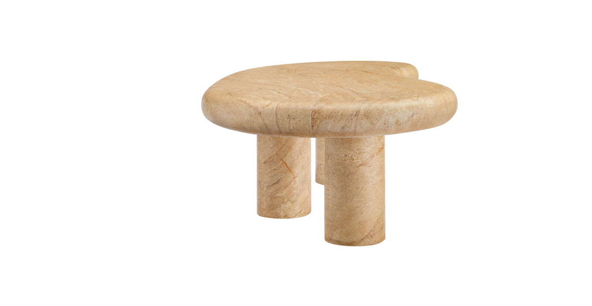 Madison Indoor/Outdoor Patio Faux Travertine Coffee Table