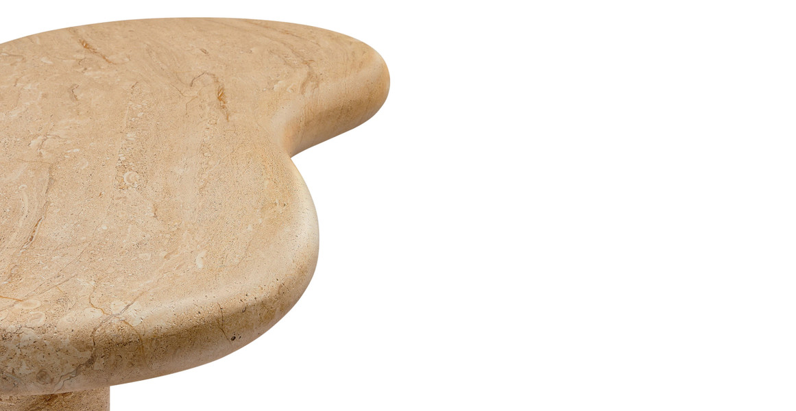 Madison Indoor/Outdoor Patio Faux Travertine Coffee Table