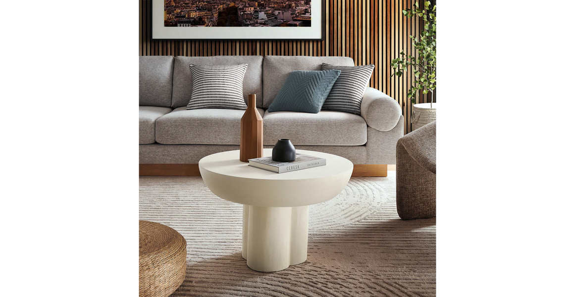Doyers Round Concrete Coffee Table