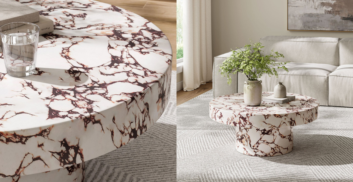 Riverside Indoor/Outdoor Patio Concrete Round Coffee Table