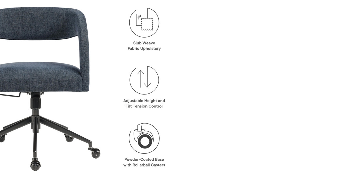 Hudson Upholstered Ergonomic Office Chair
