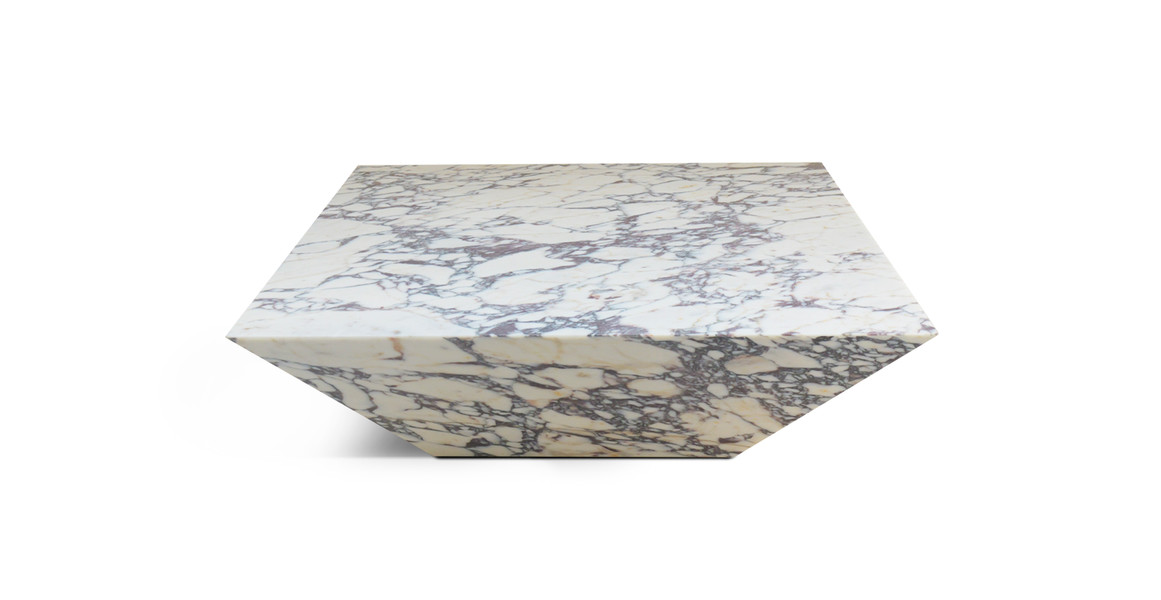 Essenza Marble Plinth Modern Coffee Table