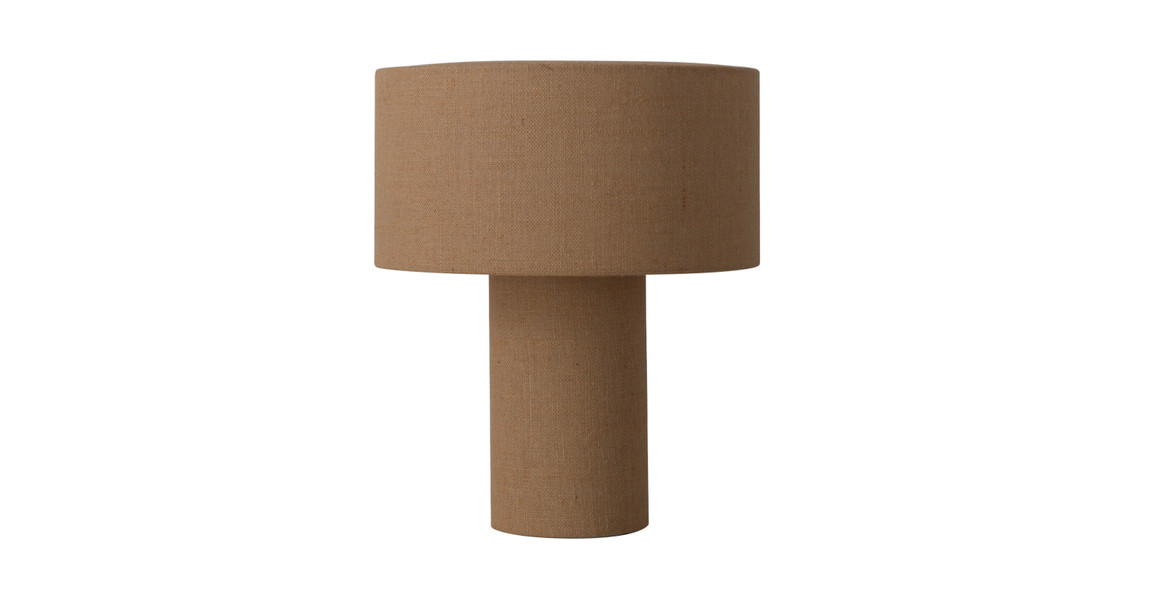 Moonlight Table Lamp - Woven Burlap Shade, Dimmer Switch