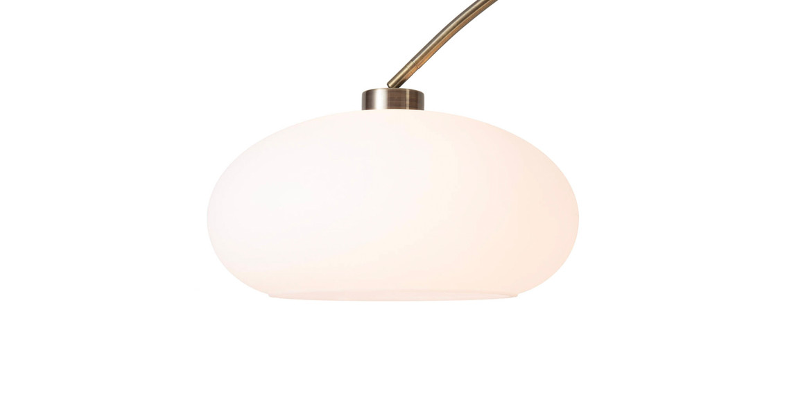 Morelli Arc Floor Lamp - 84", Satin Nickel & Black, Dimmer Switch, V-base