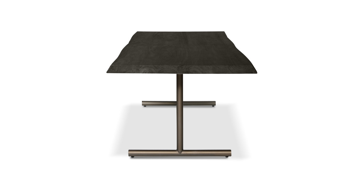 Orchard Brass  Aluminum T Base Wooden Dining Table