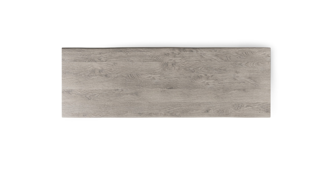 Orchard Black Aluminum U Base Wooden Dining Table