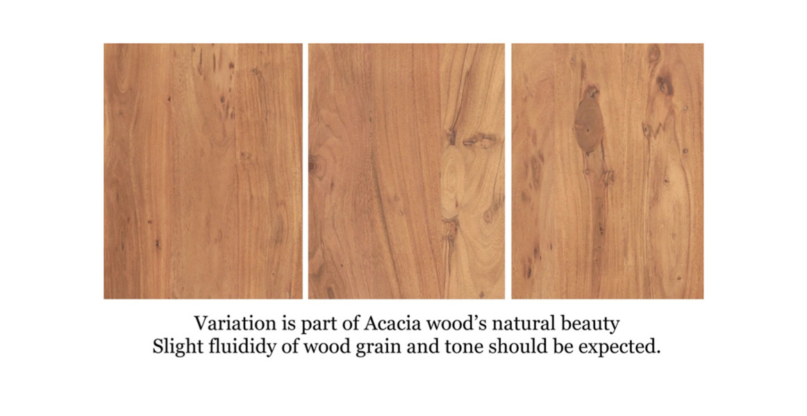 Orchard Black Aluminum U Base Wooden Dining Table