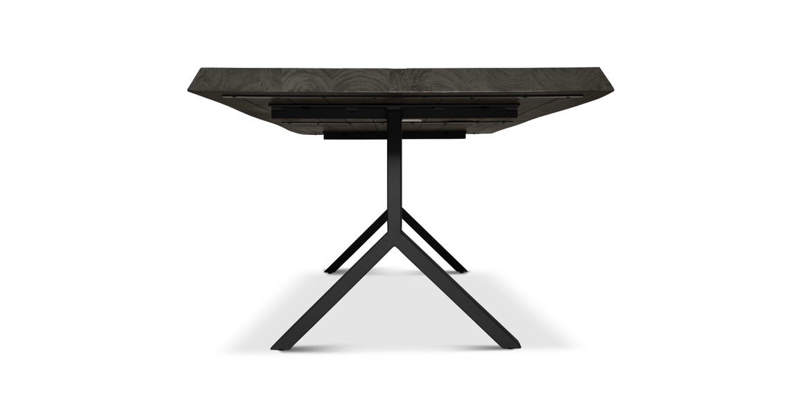 Orchard Black Aluminum Y Base Wooden Dining Table
