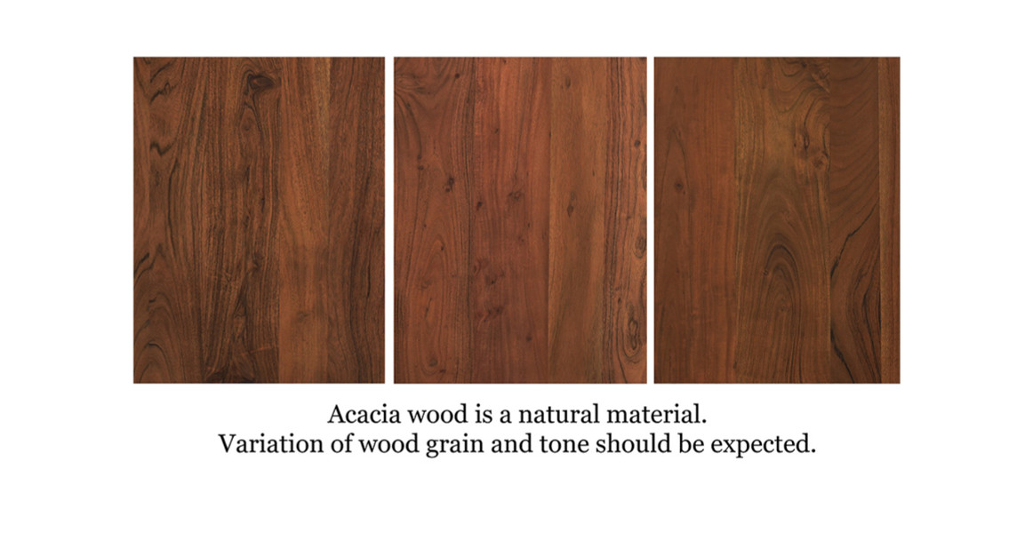 Orchard Black Aluminum Y Base Wooden Dining Table