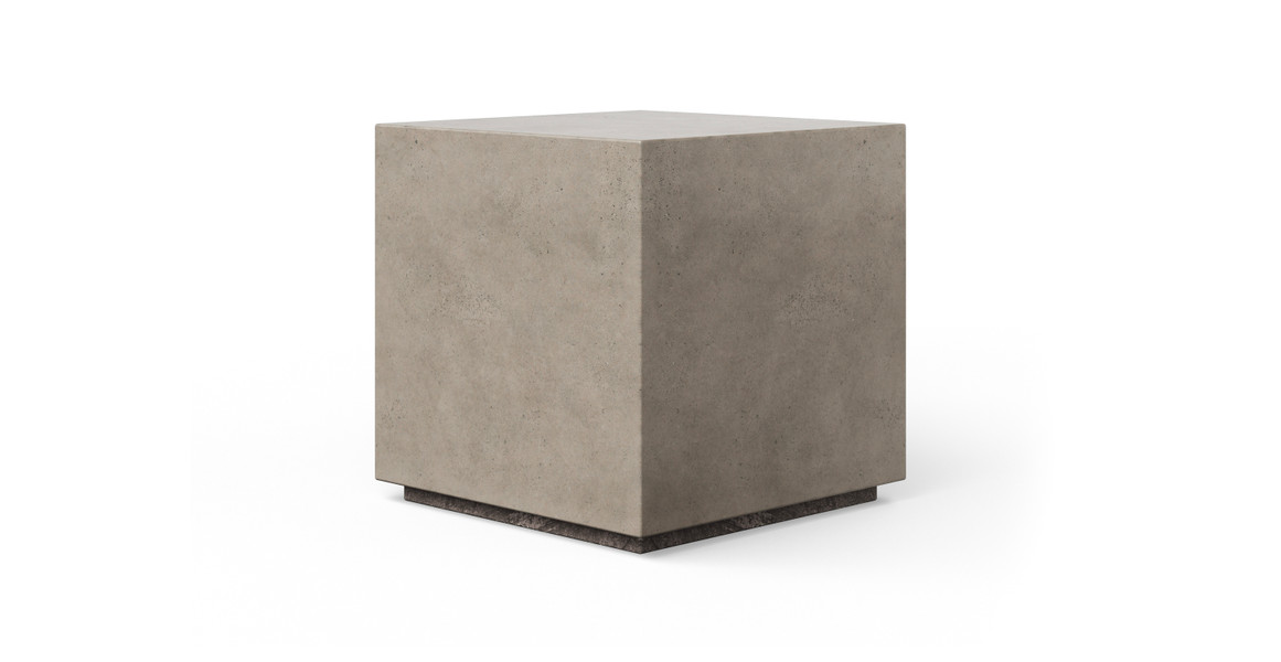 Kips Bay Brutalist Concrete End Table