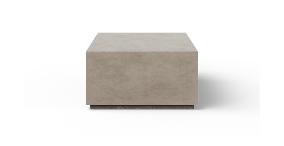 Kips Bay Brutalist Rectangular Concrete Coffee Table