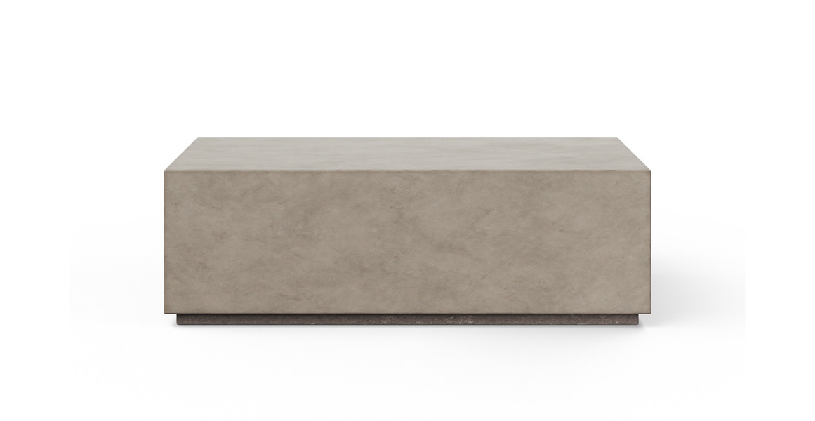 Kips Bay Brutalist Rectangular Concrete Coffee Table