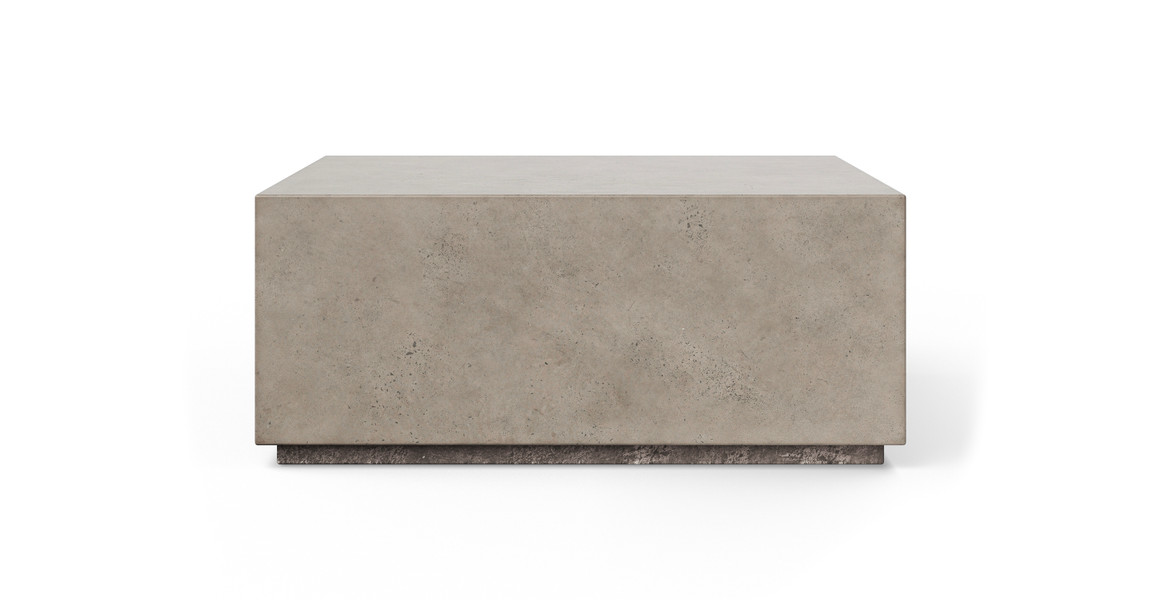 Kips Bay Brutalist Square Concrete Coffee Table