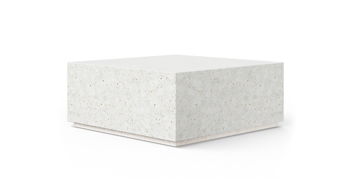 Kips Bay Brutalist Square Concrete Coffee Table