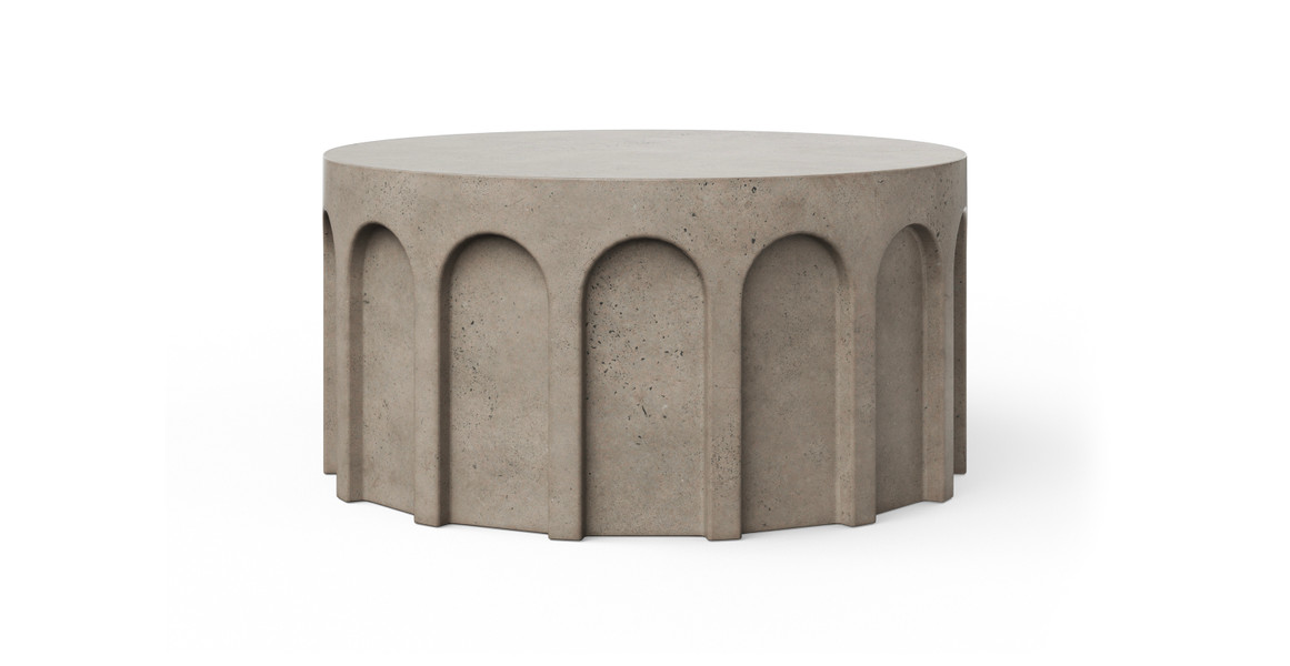 Metropolis Modern Indoor/Outdoor Round Concrete Coffee Table