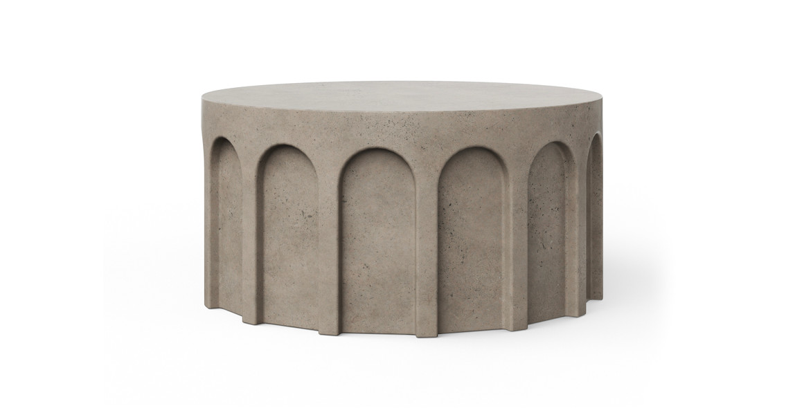 Metropolis Modern Indoor/Outdoor Round Concrete Coffee Table
