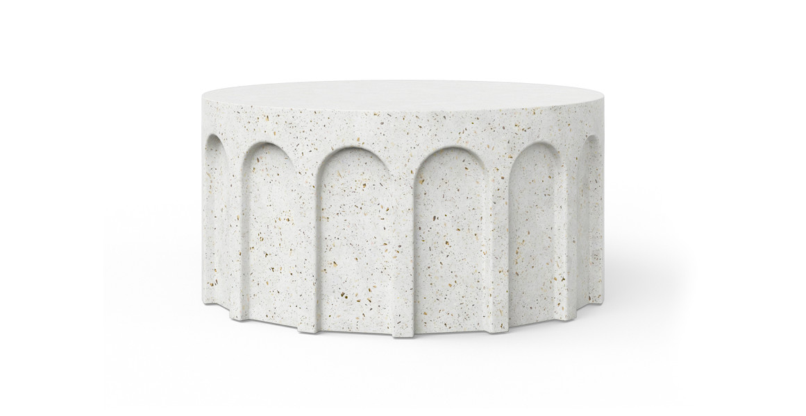 Metropolis Modern Indoor/Outdoor Round Concrete Coffee Table