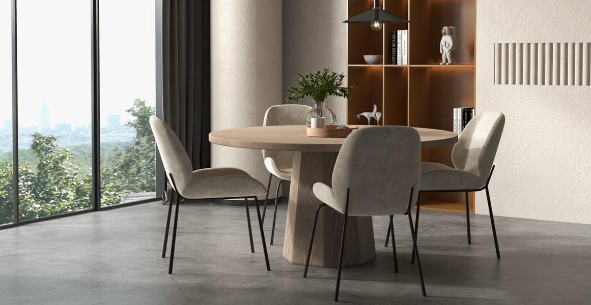 Columbus Modern Round Wood Dining Table