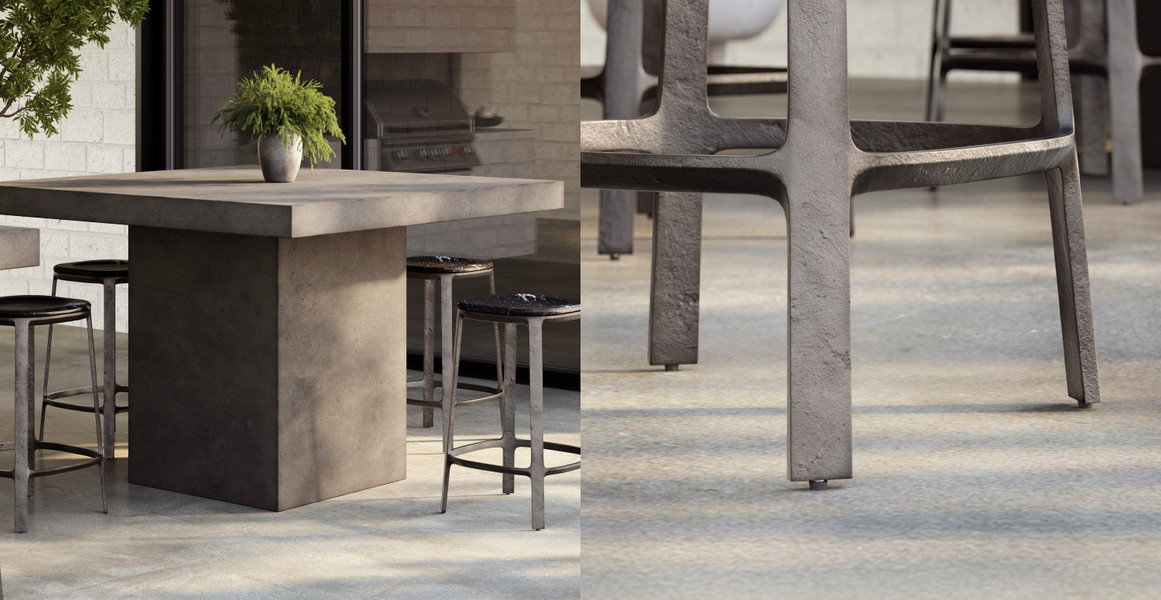 Wooster Marble Contemporary Counter Stool