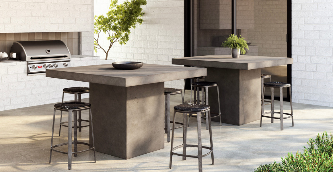 Wooster Marble Contemporary Counter Stool