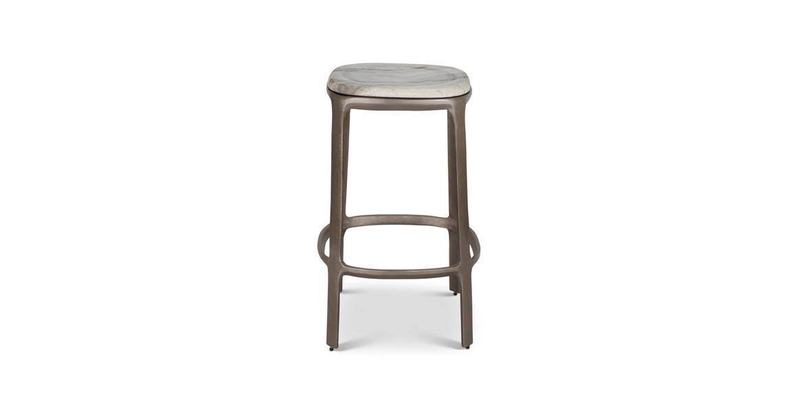 Wooster Marble Contemporary Counter Stool