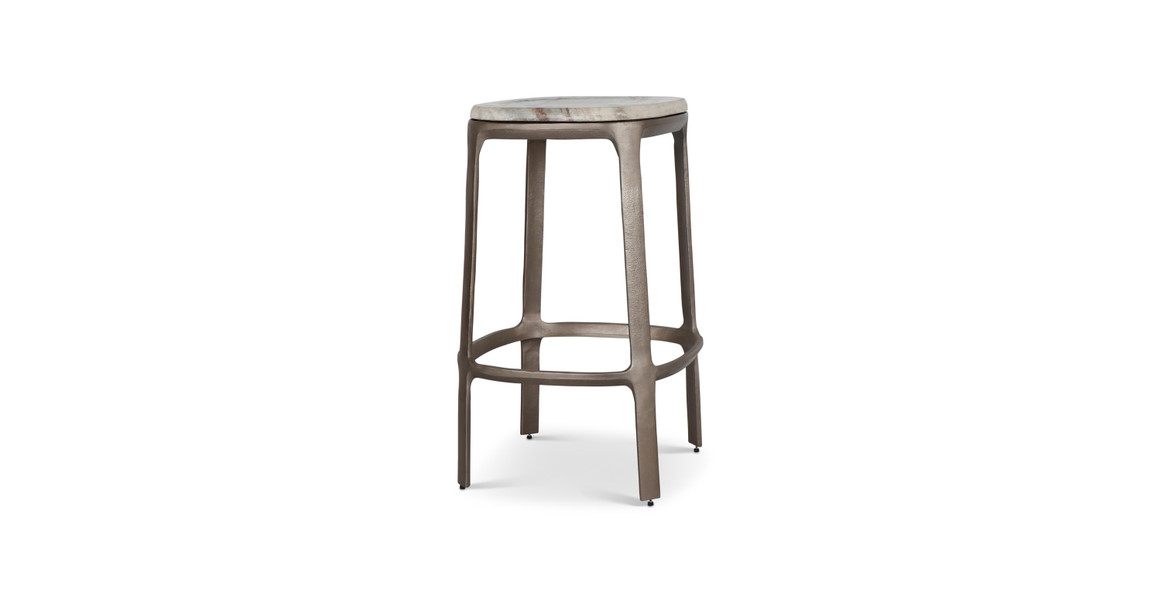 Wooster Marble Contemporary Counter Stool