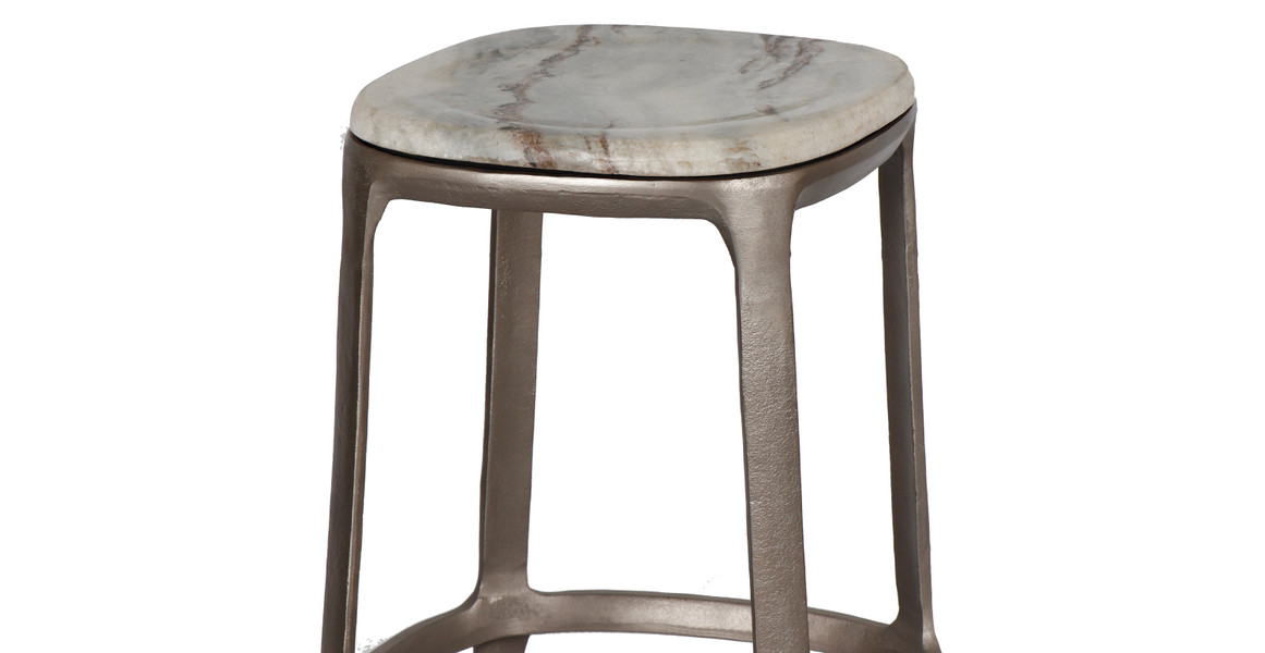 Wooster Marble Contemporary Counter Stool