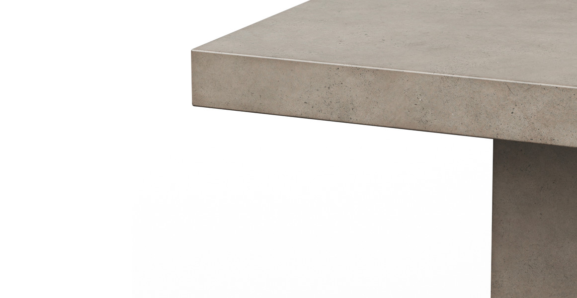 Fulton Brutalist 59" Square Bar Height Concrete Dining Table