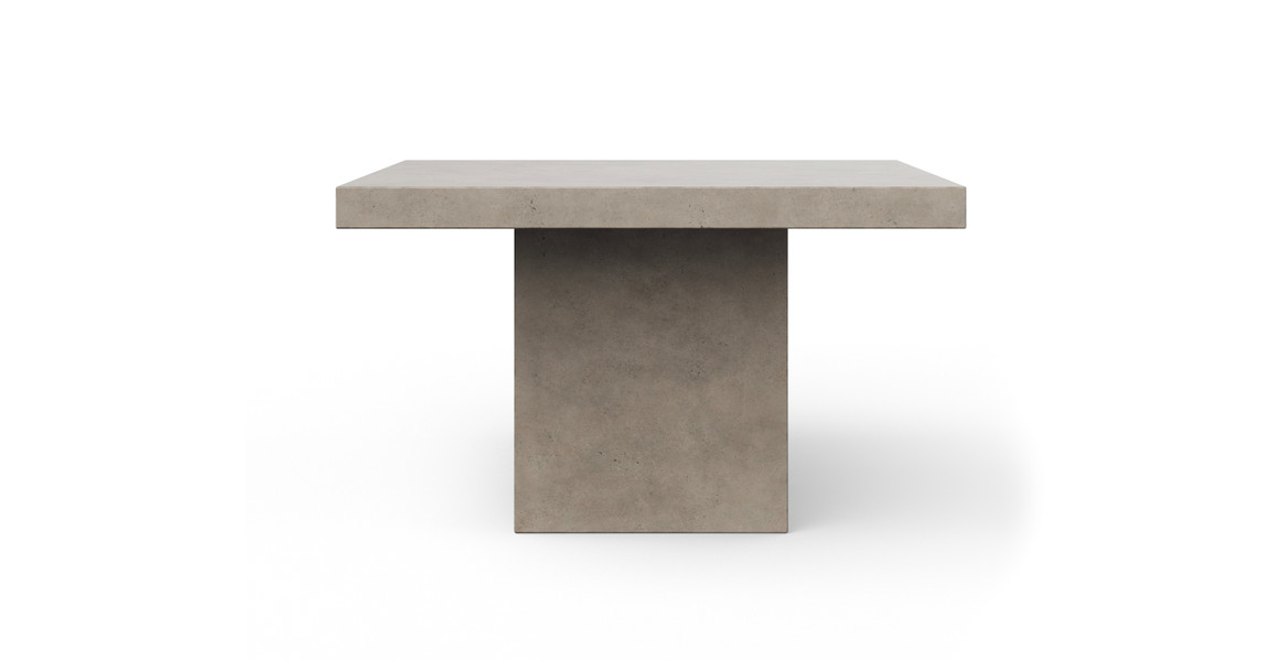 Fulton Brutalist 59" Square Counter Height Concrete Dining Table